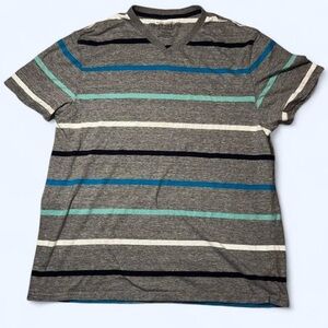 American Eagle Outfitters Multicolor Striped V-Neck Tee